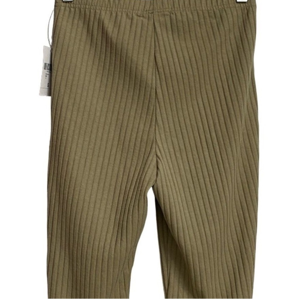 Olive Ribbed Leggings - Picture 5 of 5